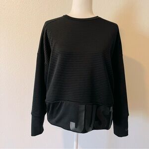 🌻 Nike Dri Fit Women's Ribbed Crew Neck Sweater Size Small